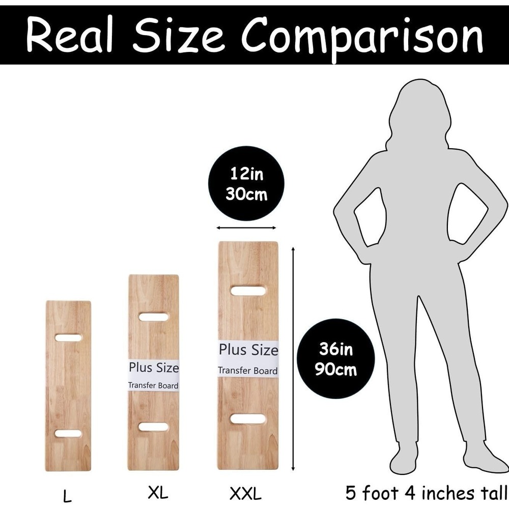 King Mills Extra Wide & Thick Transfer Board XXL – Wheelchair Bed Car Assist - Picture 6 of 9